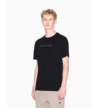 per uomo XM002827AF12308UC001 Maglietta nera normale (S), Nero, Casual, Cotone, Manica corta