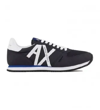 per uomo XUX017XCC68K487 Scarpa da running retrò con logo navy (45), Basso, 1 a 3 cm, Stringhe, Casual