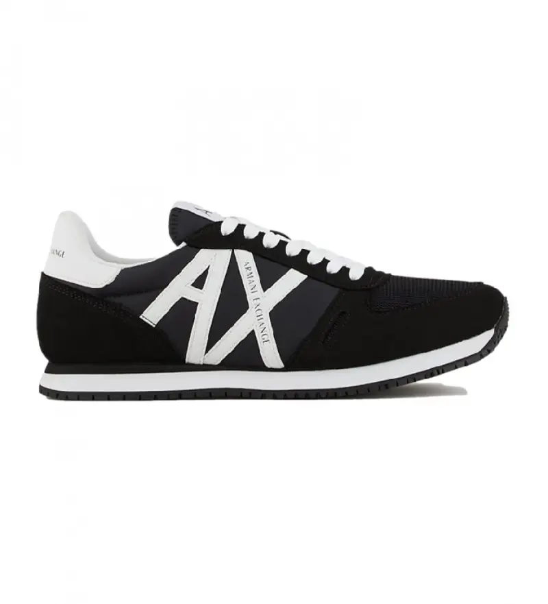 per uomo XUX017XCC68K489 Scarpa da running retrò con logo nero (46), Basso, 1 a 3 cm, Stringhe, Casual