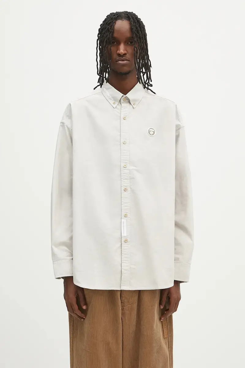 camicia in cotone Now Long Sleeve uomo colore beige AAPSTM8496XAN