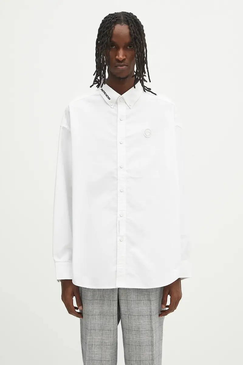 camicia in cotone Now Long Sleeve uomo colore bianco AAPSTM8496XXN