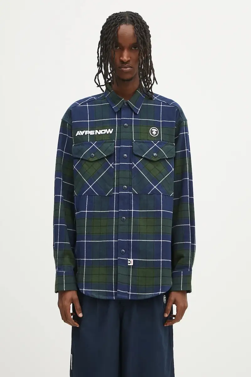 camicia in cotone Now Long Sleeve uomo colore blu navy AAPSTM8498XXN