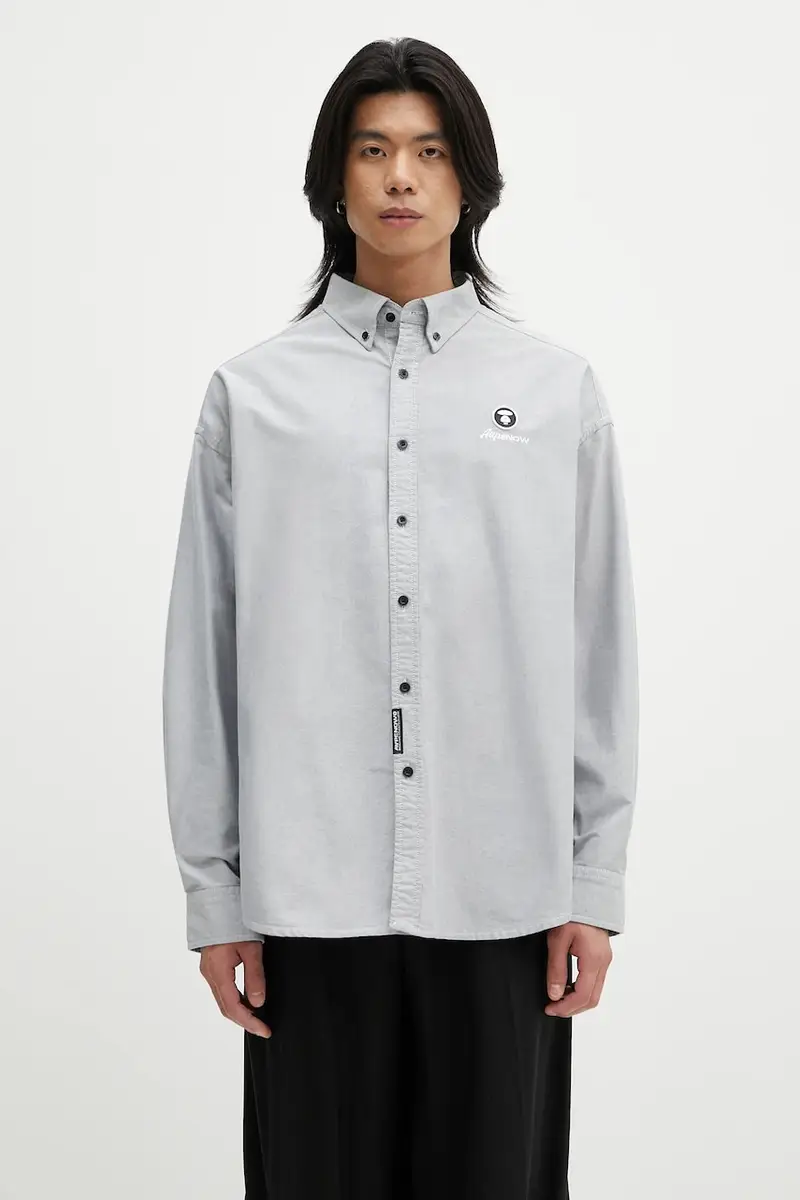 camicia in cotone Now Long uomo colore nero AAPSTM8512XXO