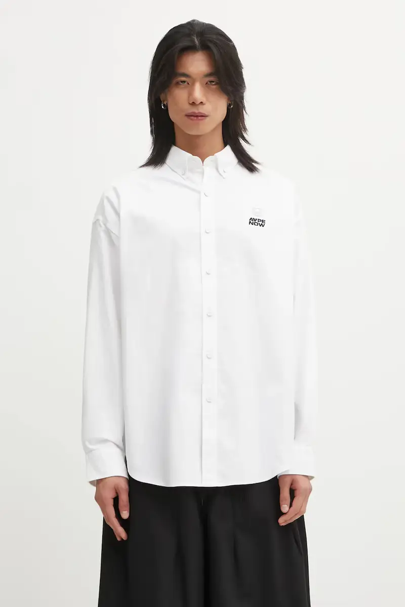 camicia in cotone Now uomo colore bianco AAPSTM8540XXP