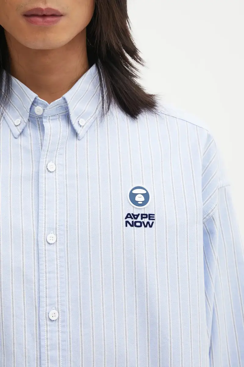 camicia in cotone Now uomo colore blu AAPSTM8541XXP miniatura 4