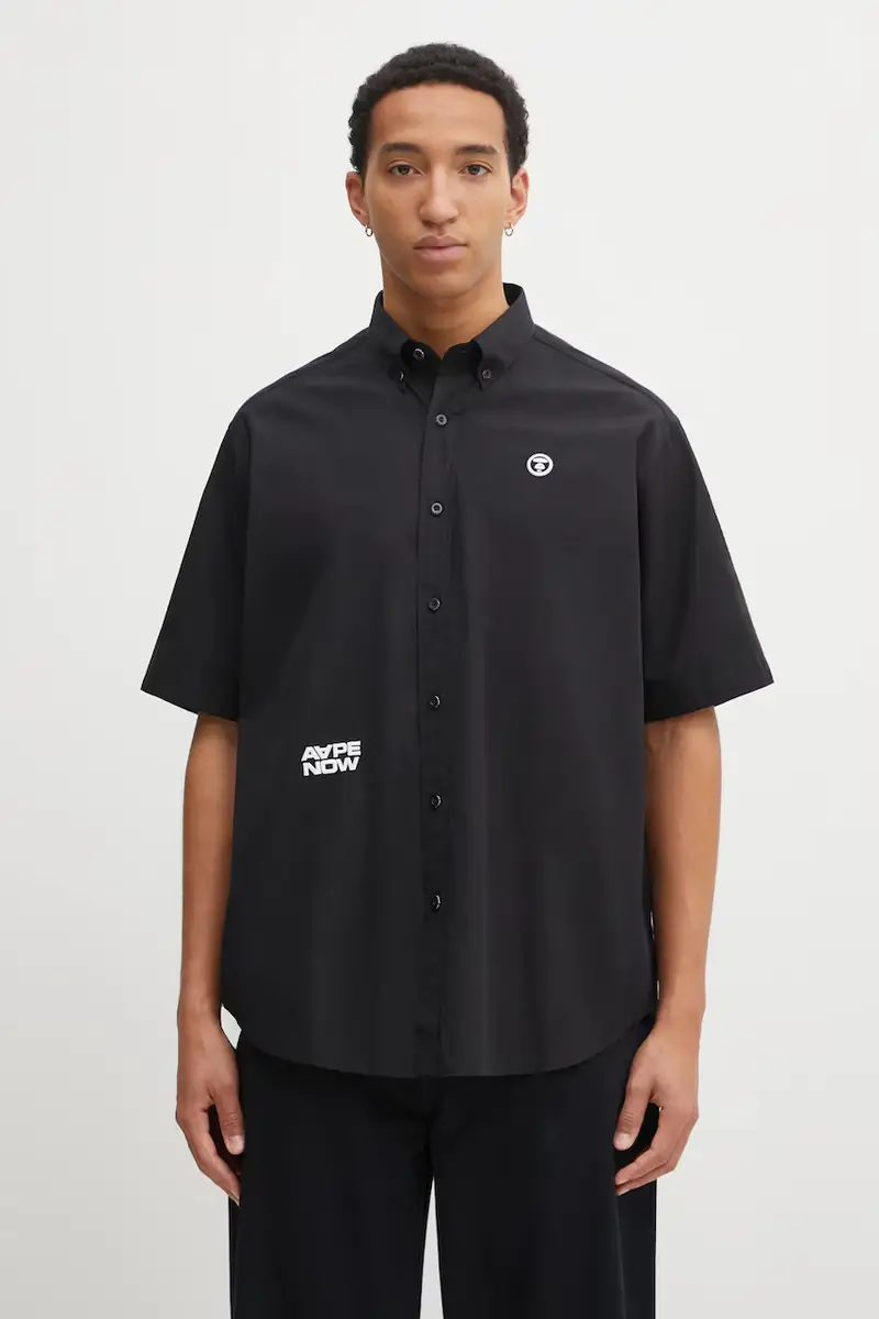 camicia in cotone Now uomo colore nero AAPSRM8518XXO