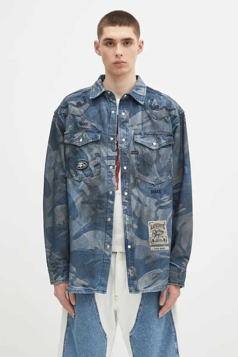 camicia Main Long uomo colore blu AAPSTM8521XAO