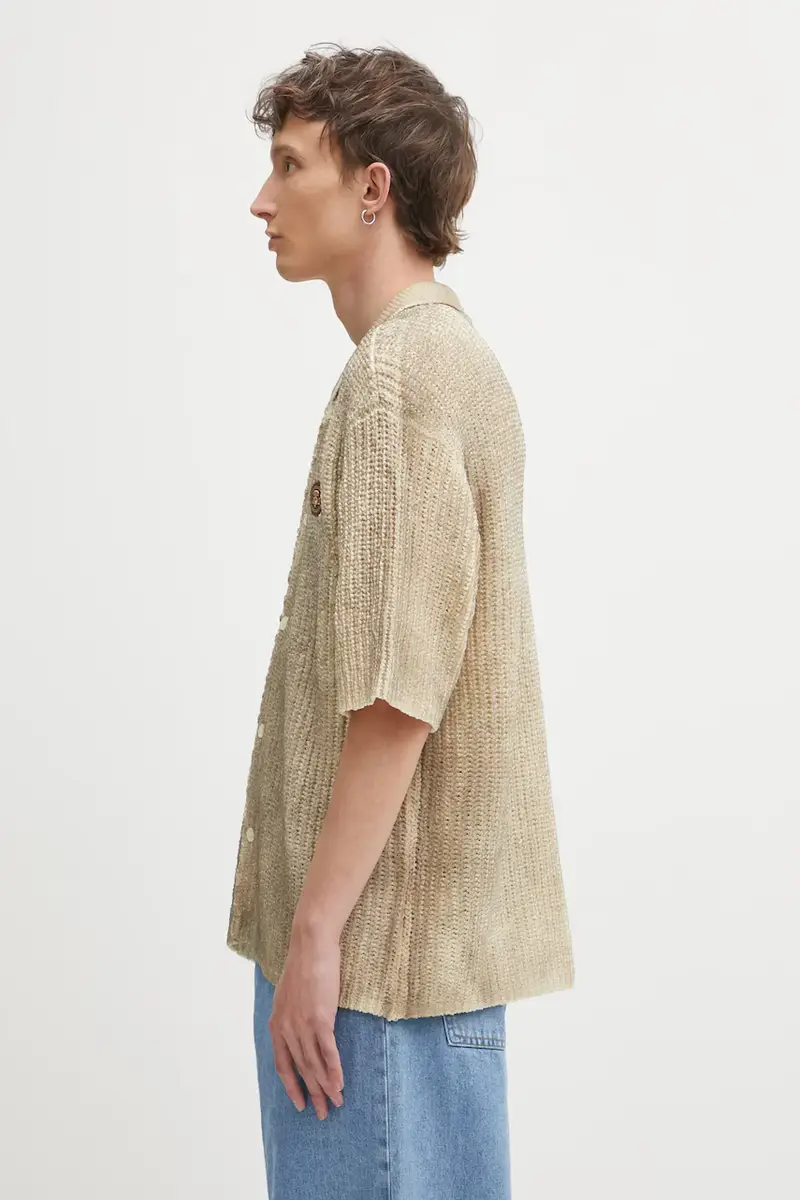 camicia Main uomo colore beige AAPKNMC322XXO miniatura 2