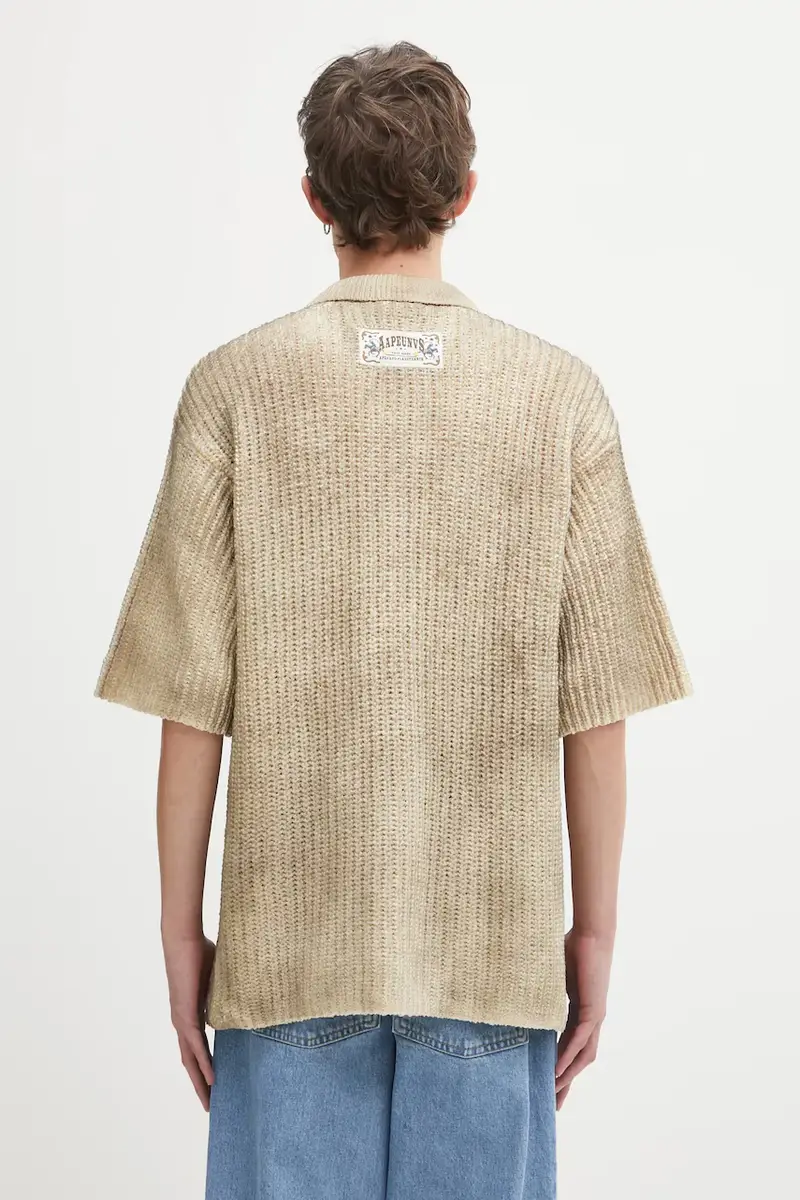 camicia Main uomo colore beige AAPKNMC322XXO miniatura 3