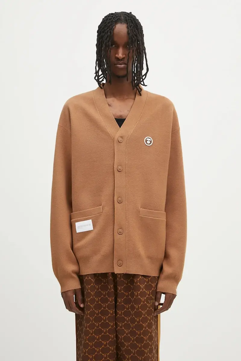 AAPE Cardigan Uomo Marrone 2251449