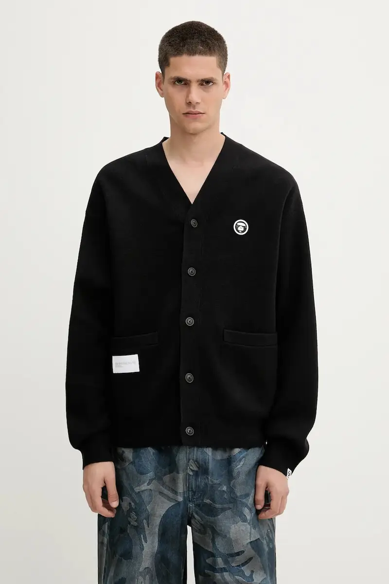 AAPE Cardigan Uomo Nero 2257123