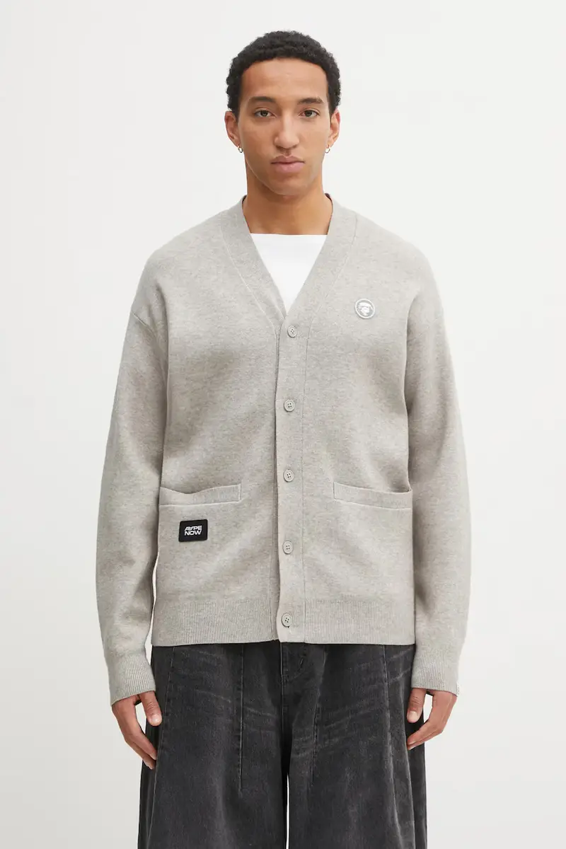 AAPE Cardigan Uomo Grigio 3798550