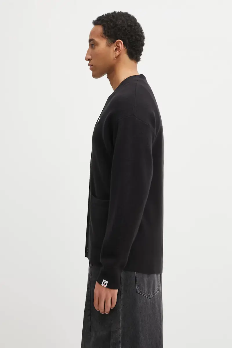 AAPE Cardigan Uomo Nero 3798659 miniatura 2