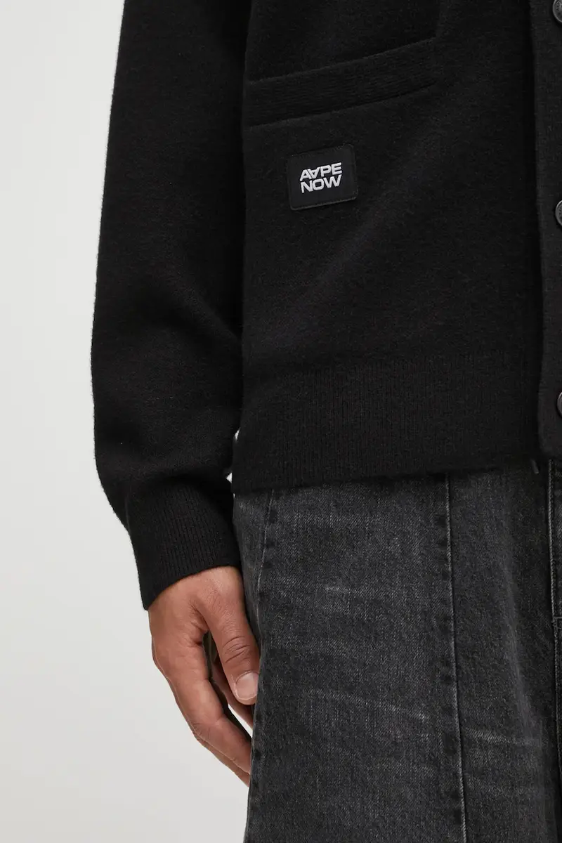 AAPE Cardigan Uomo Nero 3798659 miniatura 4