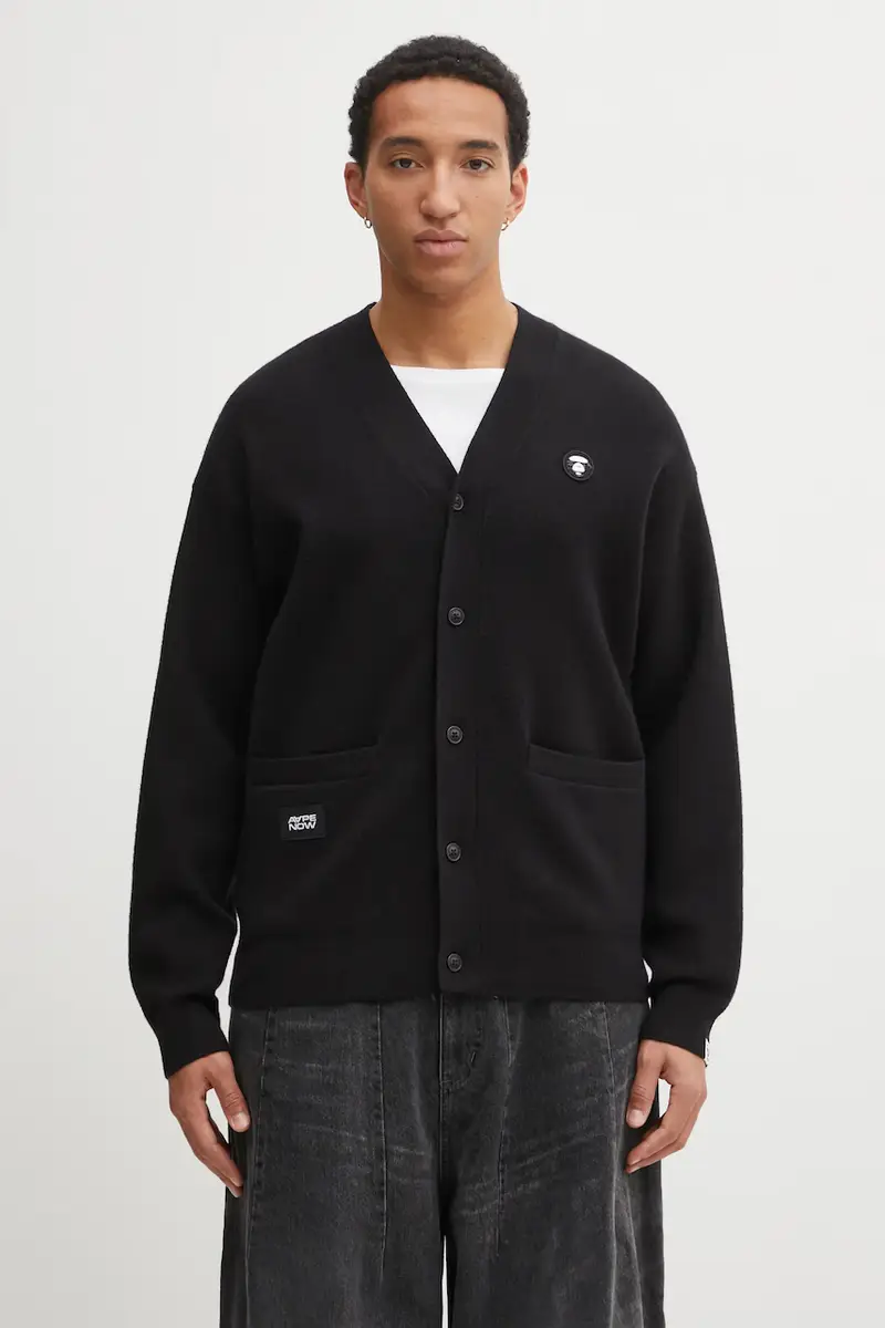 AAPE Cardigan Uomo Nero 3798659