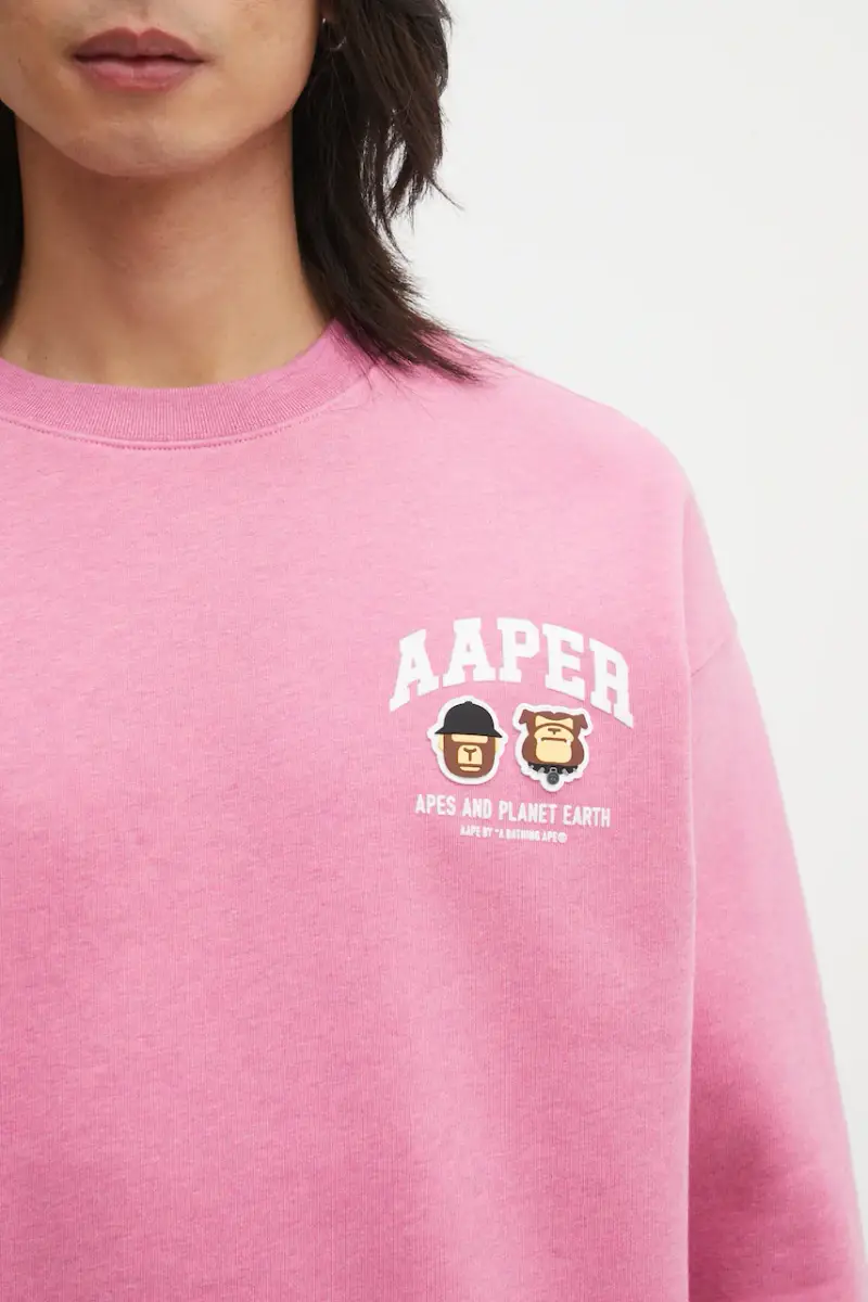 felpa Aaper Crew Neck uomo colore rosa AAPSWMC366XAP miniatura 4