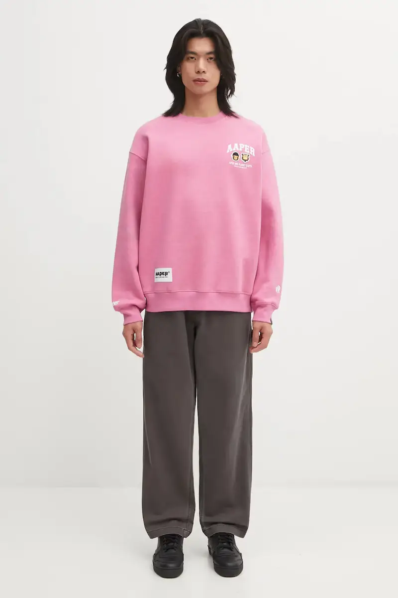 felpa Aaper Crew Neck uomo colore rosa AAPSWMC366XAP miniatura 5