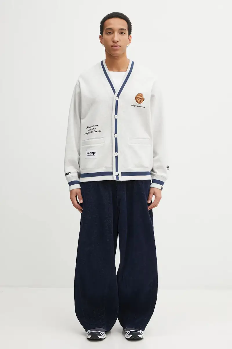 felpa Aaper Zip Up uomo colore grigio AAPSWMC374XAP miniatura 5