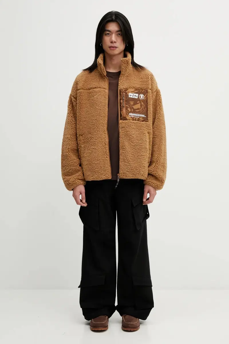 felpa in pile Marrone miniatura 5