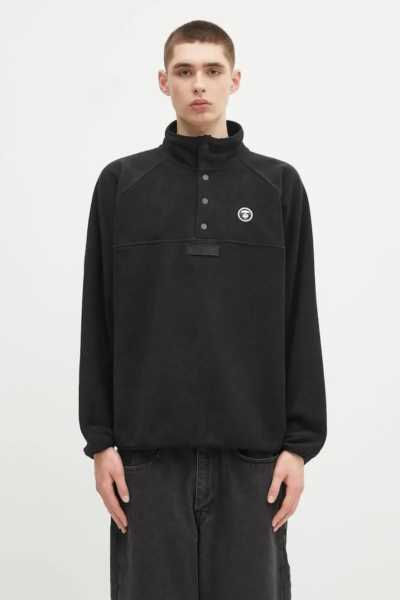 felpa in pile Now Crew Neck uomo colore nero AAPSWMB322XXN