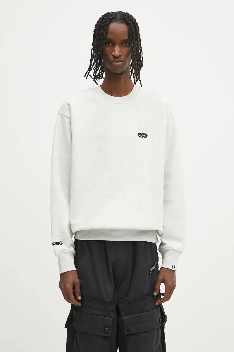 felpa Now Crew Neck uomo colore grigio AAPSWMB321XAN