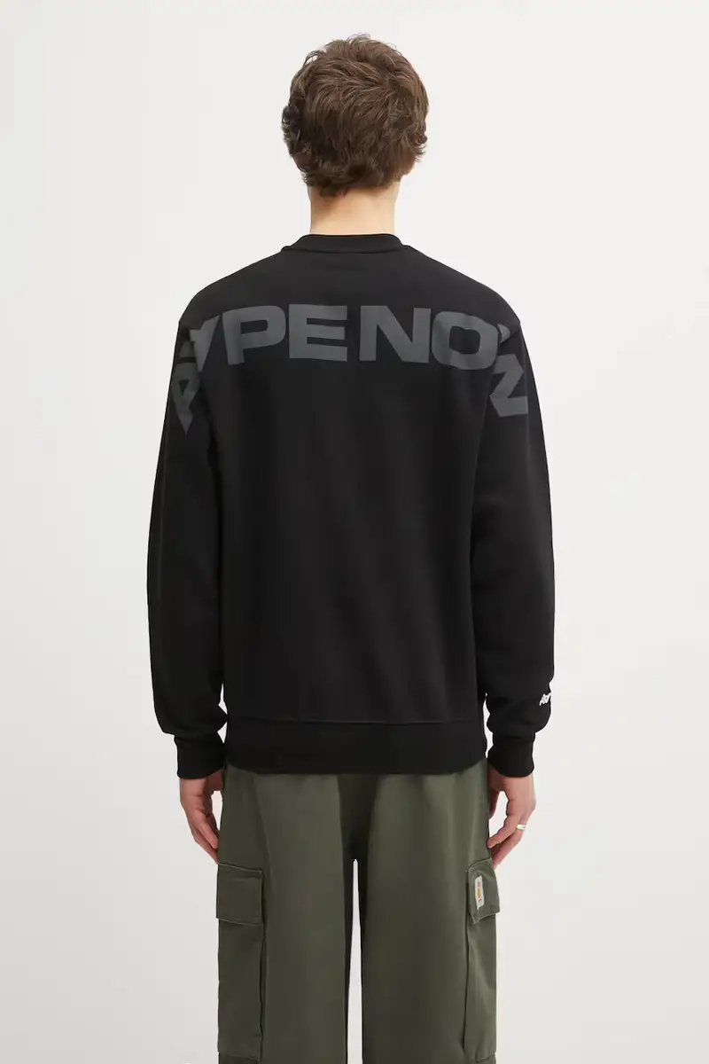 felpa Now Crew Neck uomo colore nero con applicazione AAPSWMB321XXN