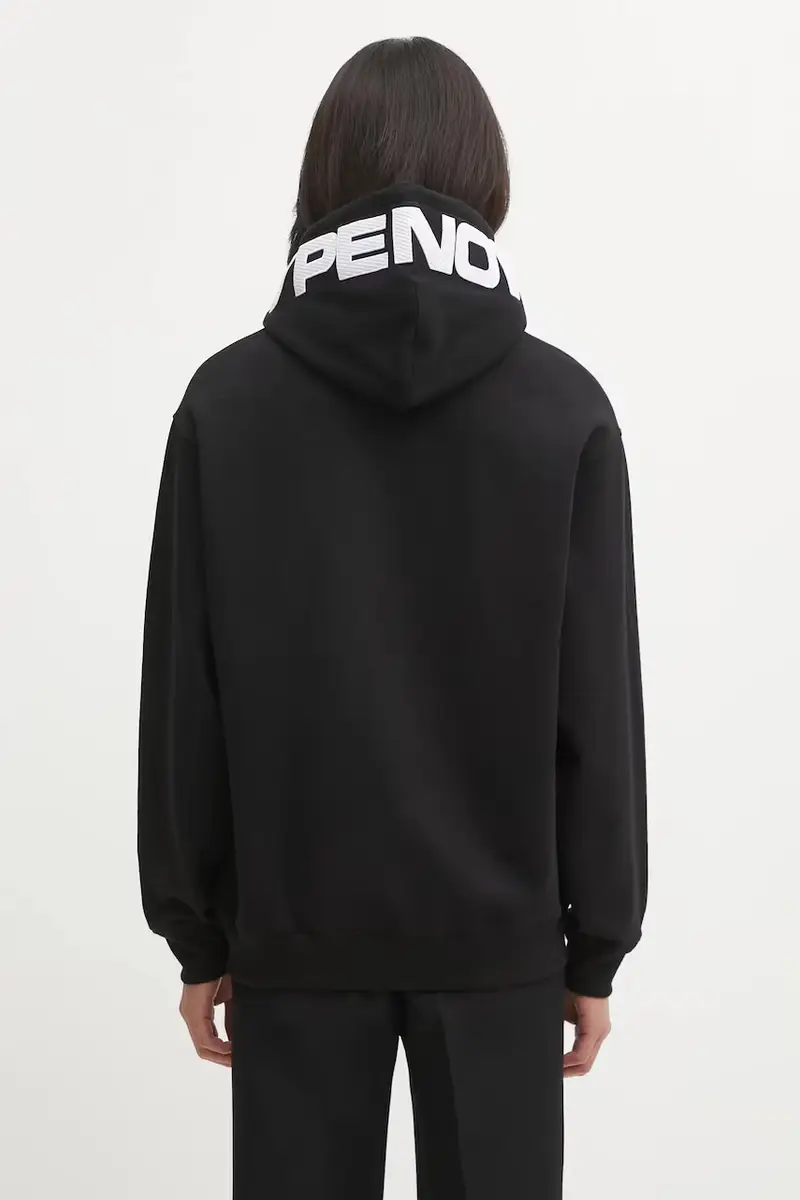 felpa Now Zip Up uomo colore nero con cappuccio con applicazione AAPSWMC358XXP miniatura 3