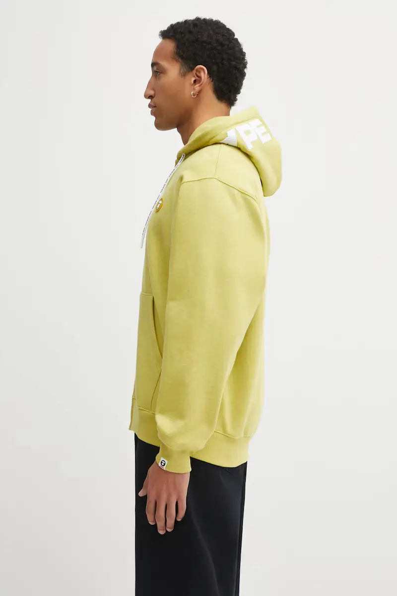felpa Now Zip Up uomo colore verde con cappuccio con applicazione AAPSWMC358XBP miniatura 2