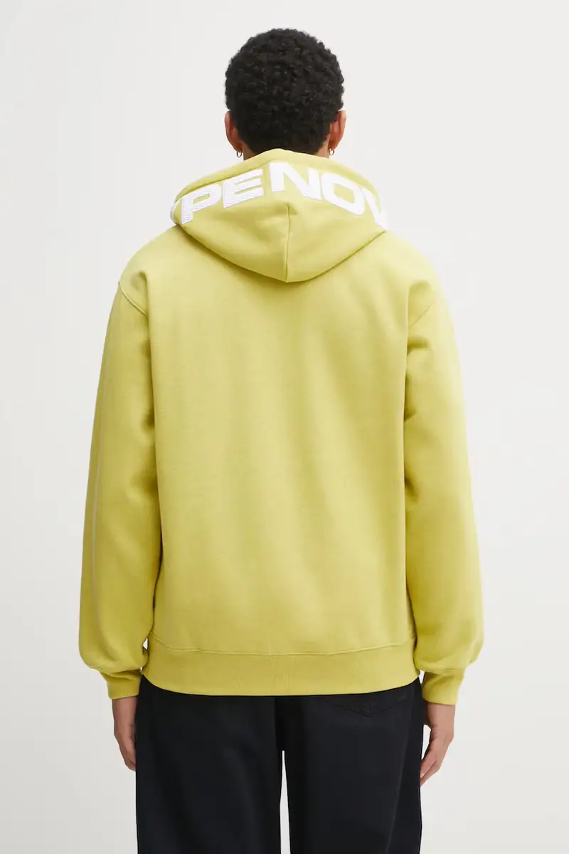 felpa Now Zip Up uomo colore verde con cappuccio con applicazione AAPSWMC358XBP miniatura 3