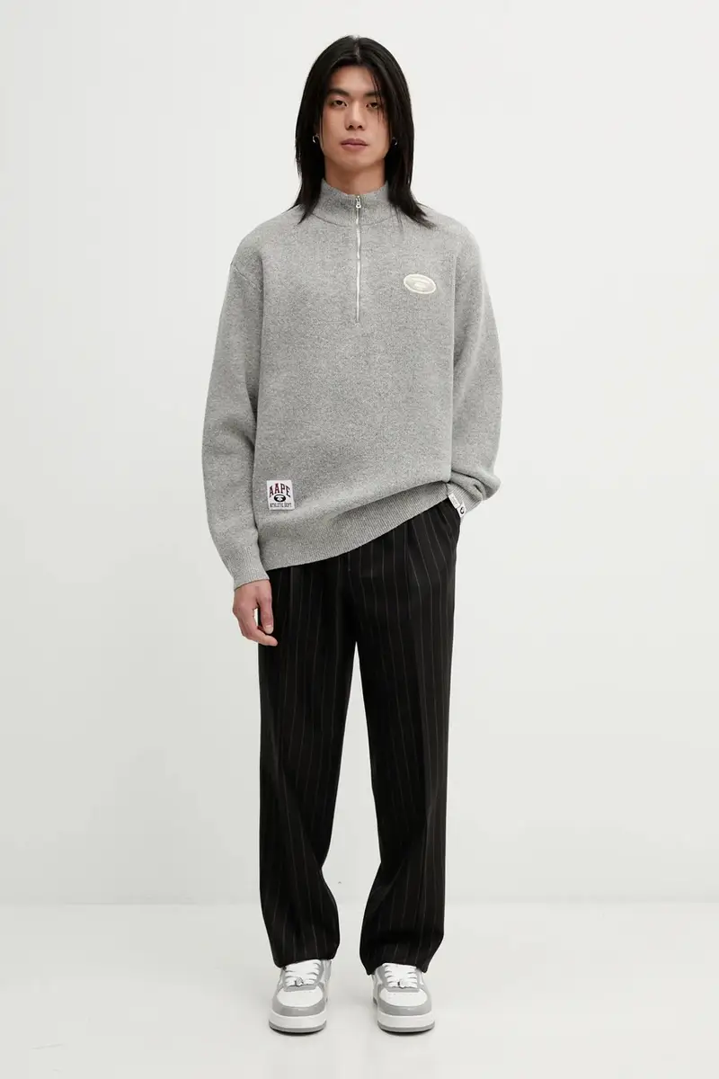 maglione Grigio miniatura 5