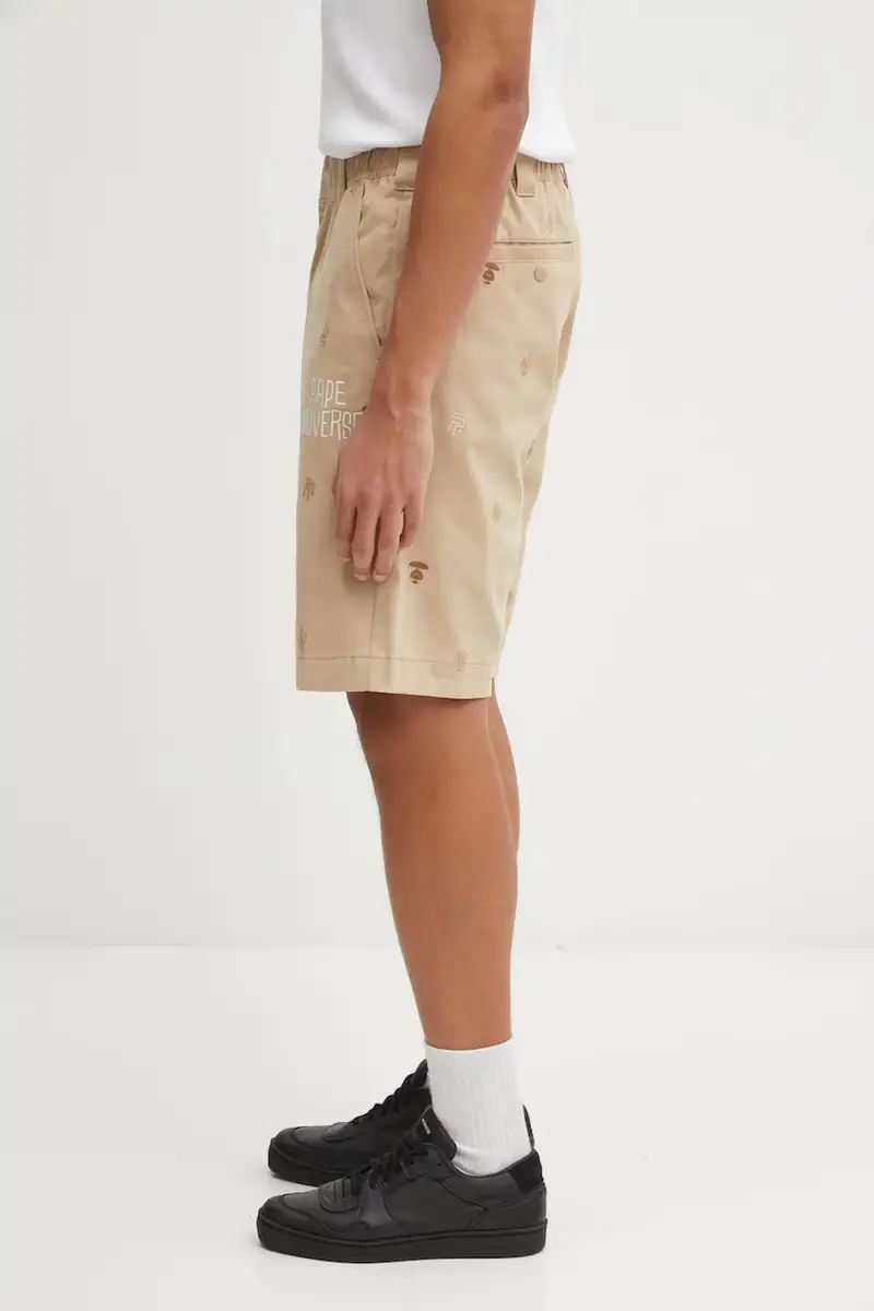 pantaloncini in cotone Main uomo colore beige AAPSPMB691XXO miniatura 2