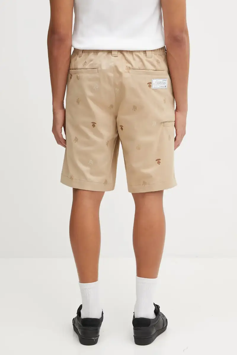 pantaloncini in cotone Main uomo colore beige AAPSPMB691XXO miniatura 3