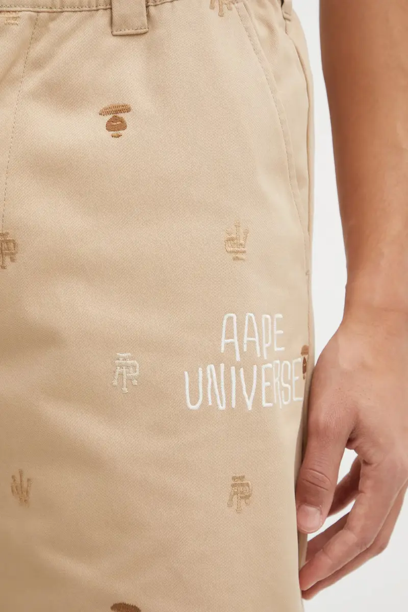 pantaloncini in cotone Main uomo colore beige AAPSPMB691XXO miniatura 4