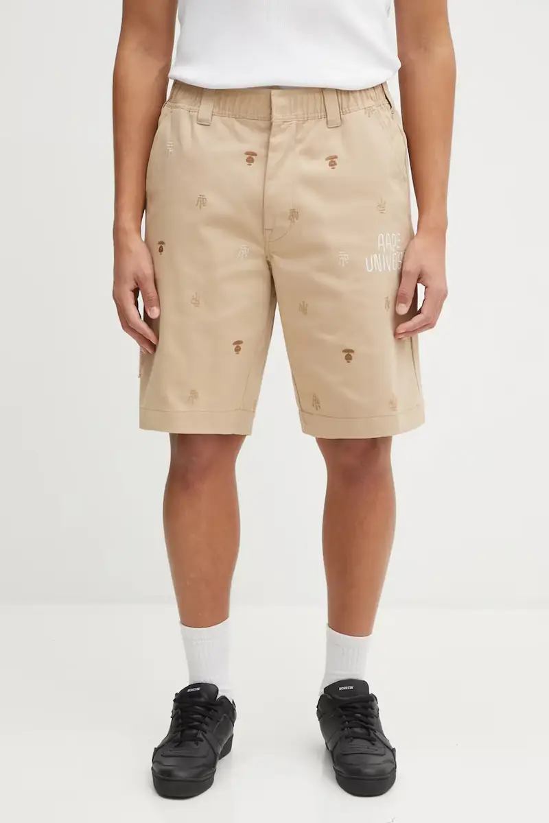 pantaloncini in cotone Main uomo colore beige AAPSPMB691XXO