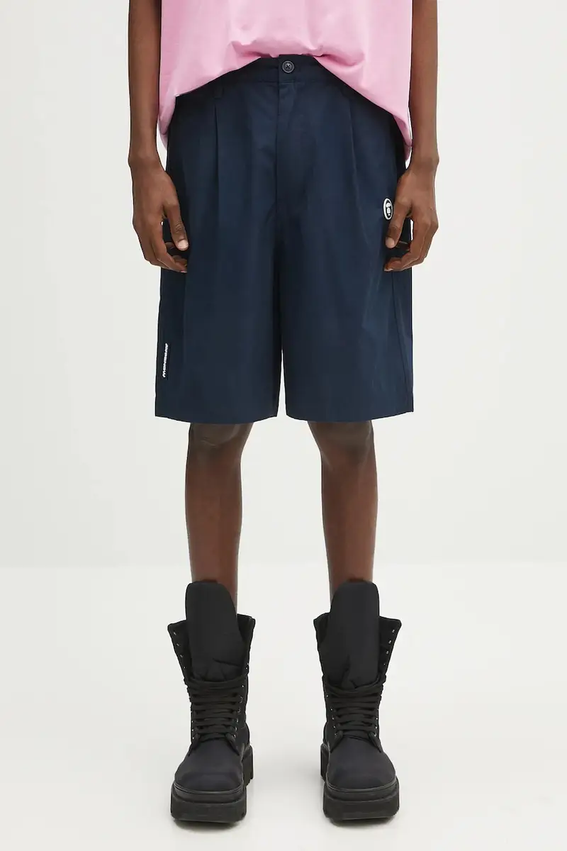 pantaloncini in cotone Now Woven uomo colore blu navy AAPSPMB670XXO