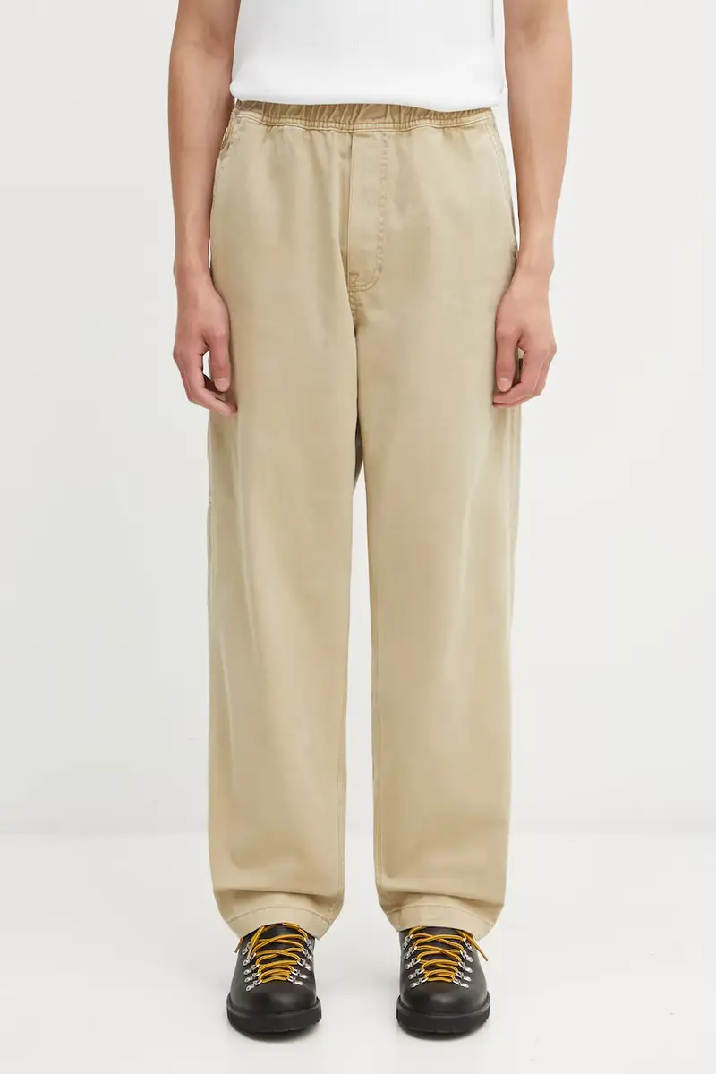 pantaloni in cotone Now uomo colore beige AAPPTMC629XXP