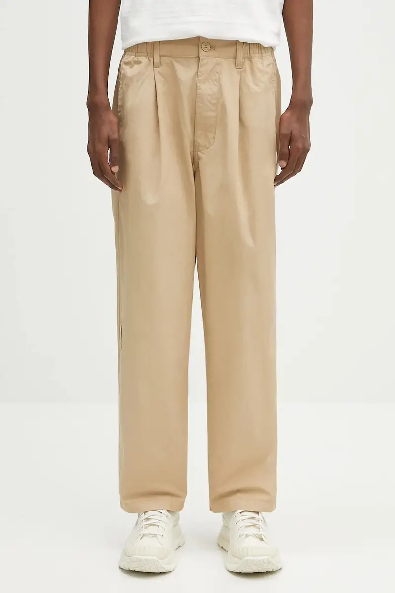 pantaloni in cotone Now Woven colore beige AAPPTMB665XXO