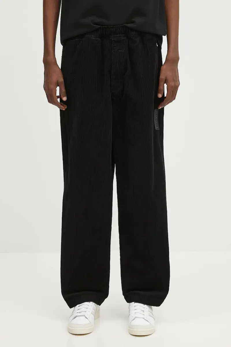 pantaloni in velluto a coste Now Woven uomo colore nero AAPPTMB620XXN