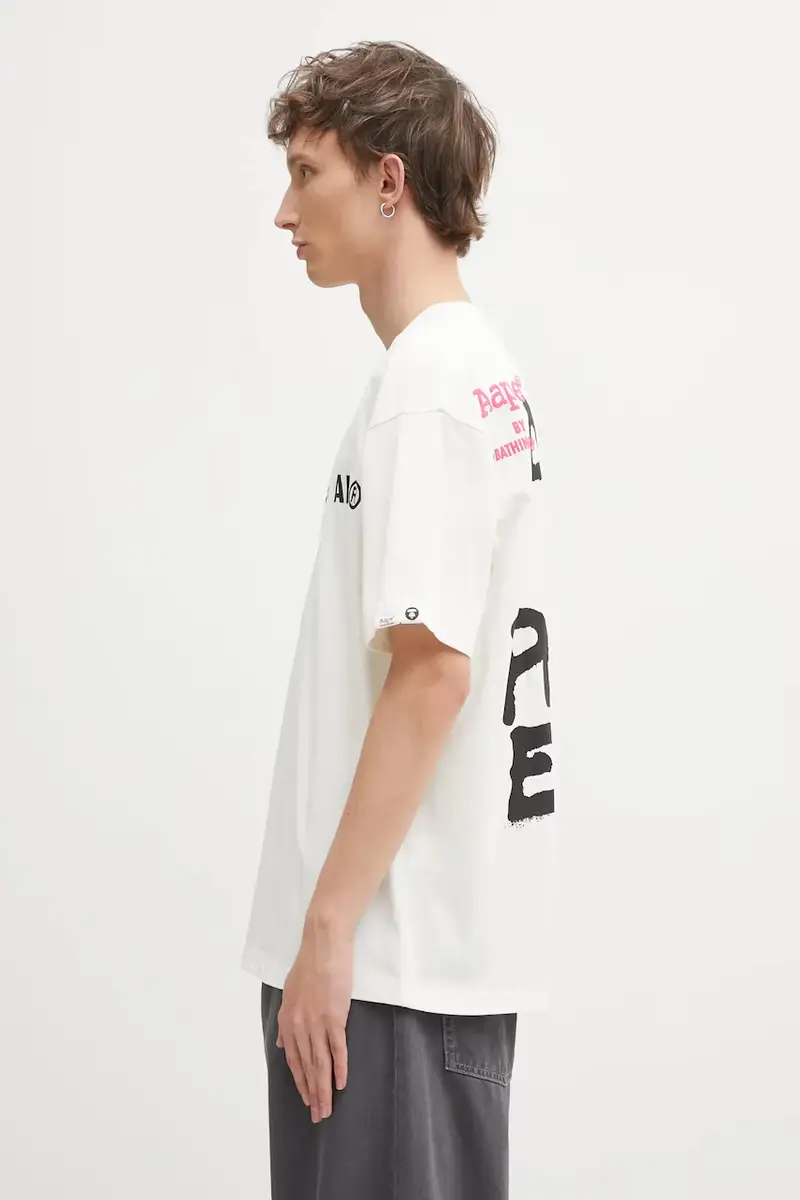 AAPE T-shirt Uomo Beige 3798455 miniatura 2