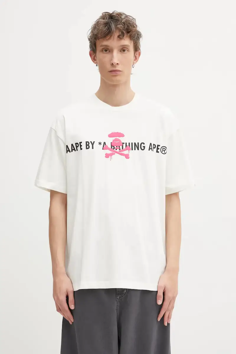 AAPE T-shirt Uomo Beige 3798455 miniatura 3