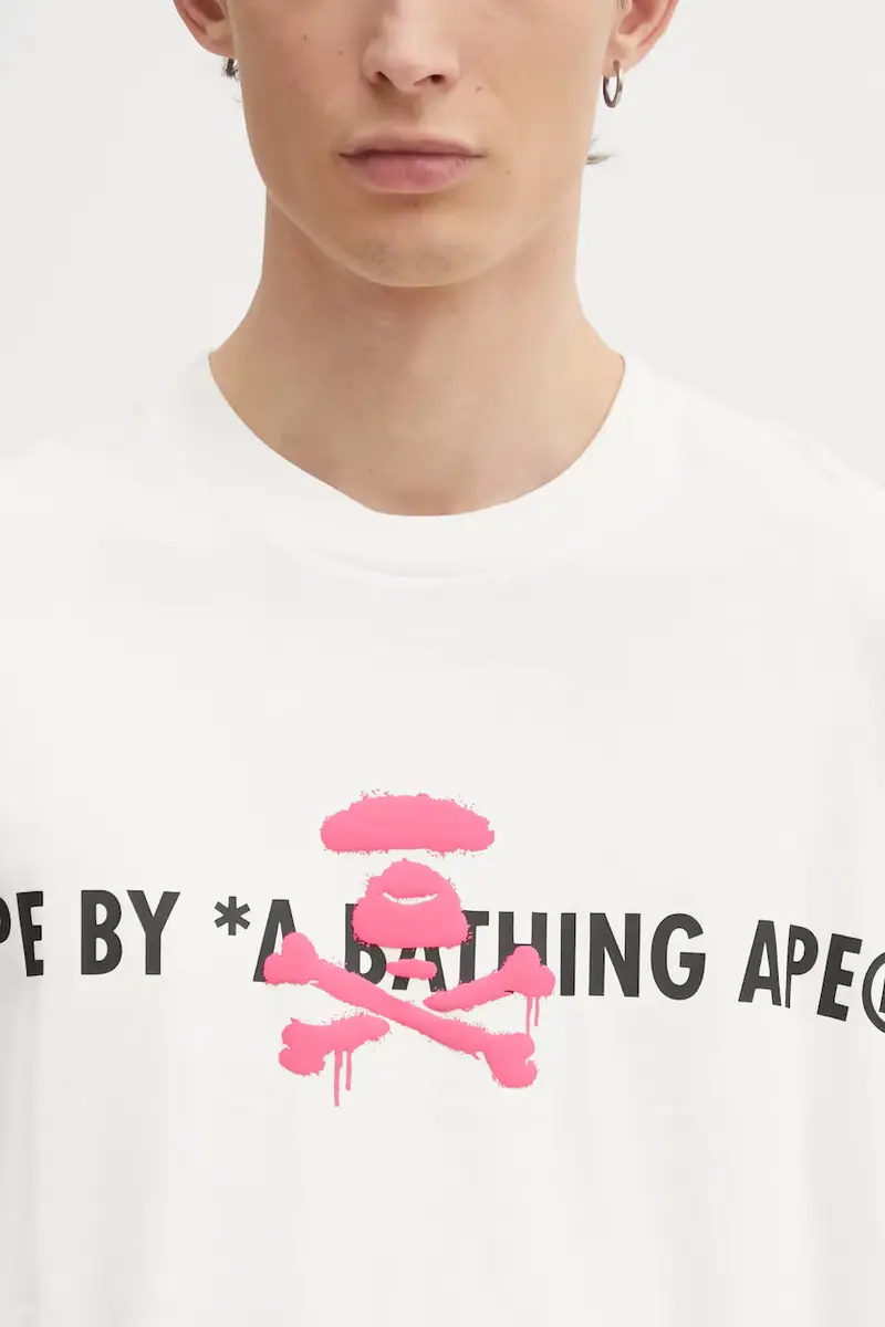 AAPE T-shirt Uomo Beige 3798455 miniatura 4