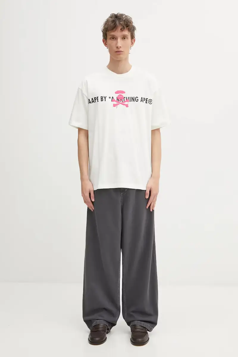 AAPE T-shirt Uomo Beige 3798455 miniatura 5