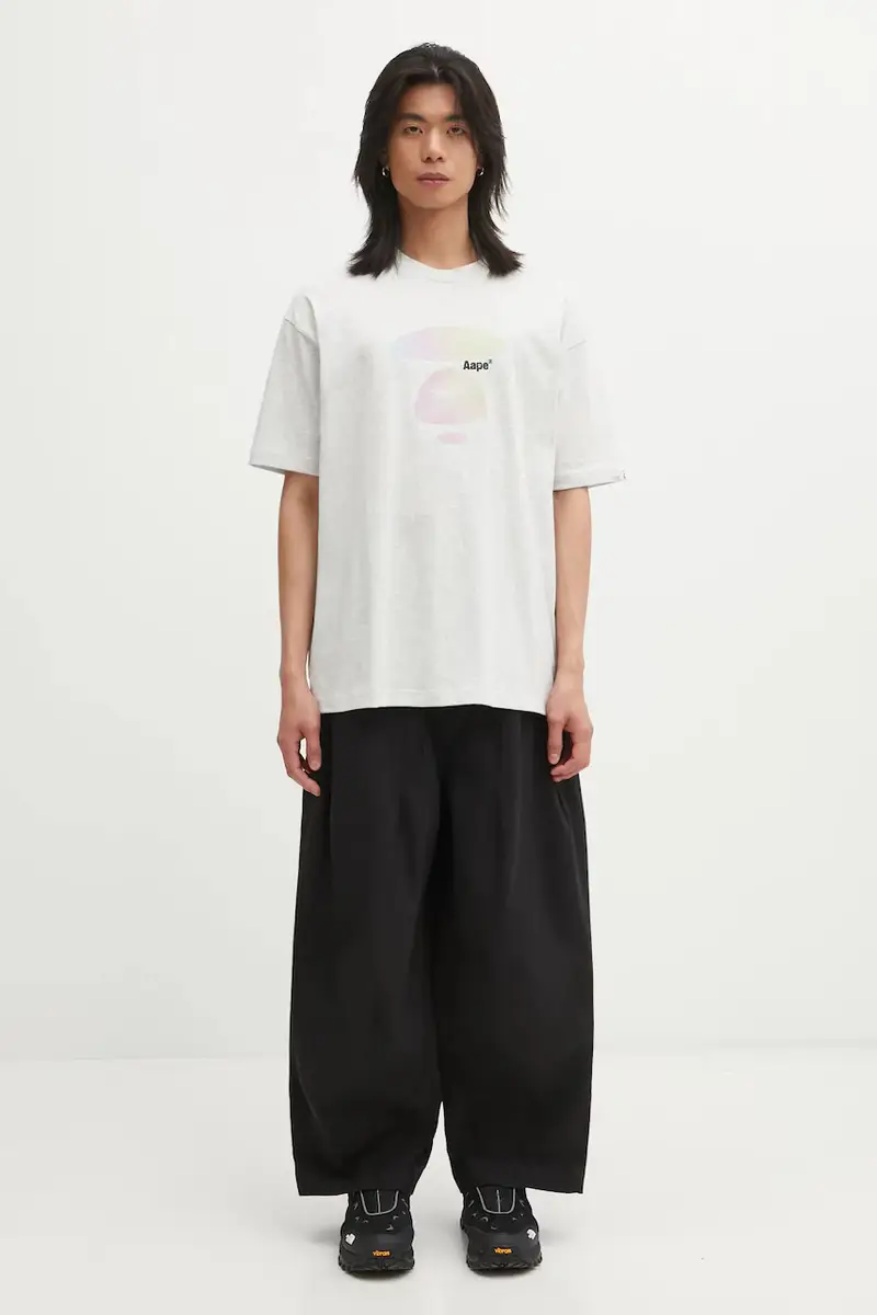 AAPE T-shirt Uomo Grigio 3816973 miniatura 5