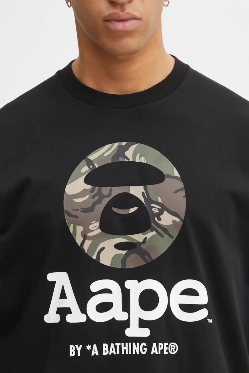 AAPE T-shirt Uomo Nero 3798668 miniatura 4
