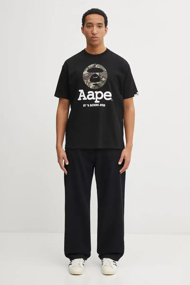 AAPE T-shirt Uomo Nero 3798668 miniatura 5