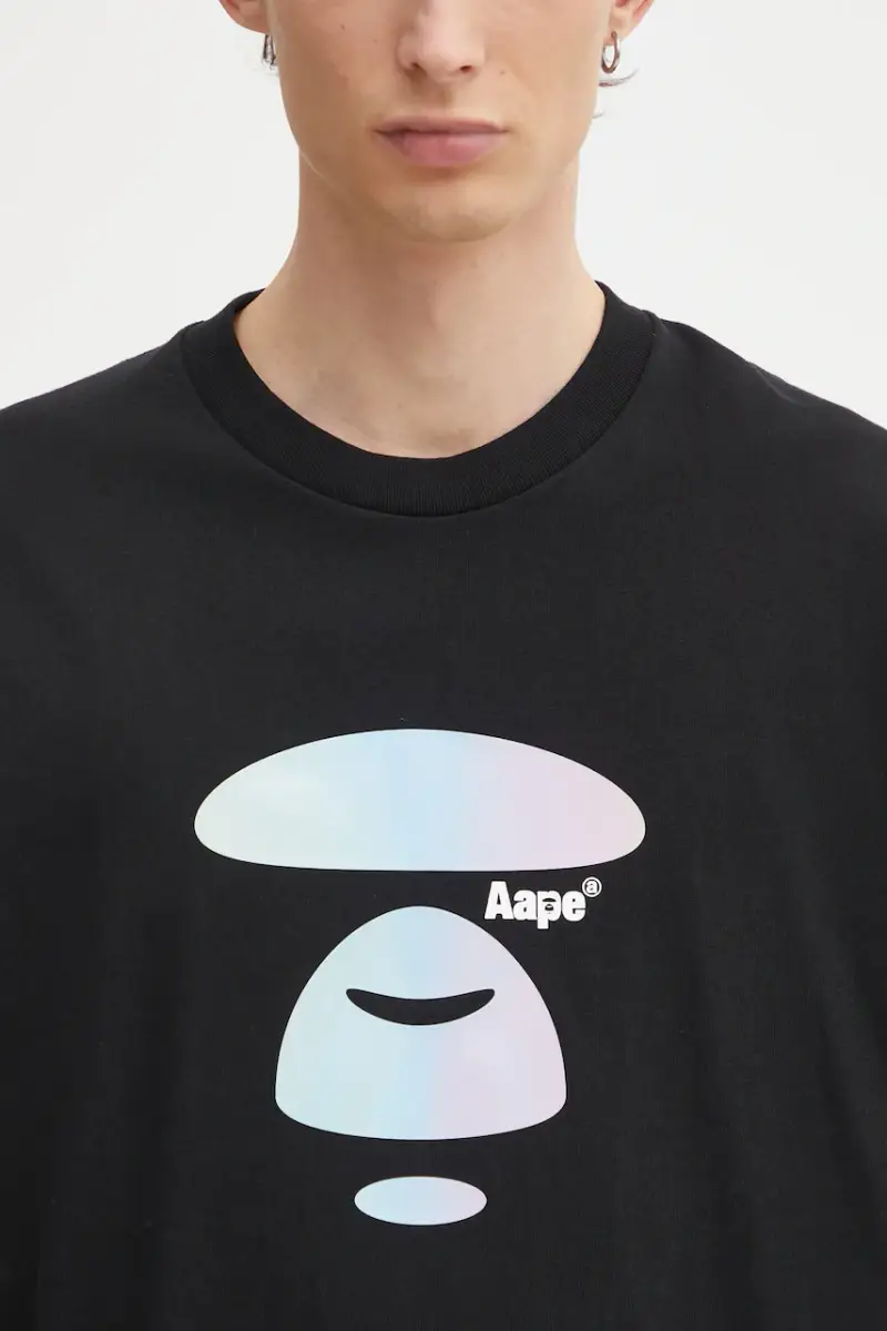AAPE T-shirt Uomo Nero 3798628 miniatura 4