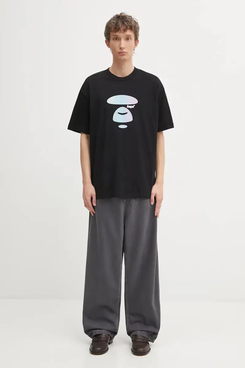 AAPE T-shirt Uomo Nero 3798628 miniatura 5