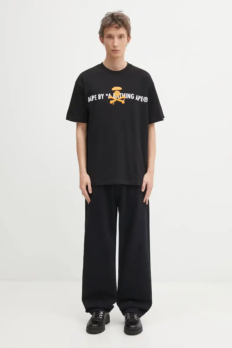 AAPE T-shirt Uomo Nero 3798624 miniatura 5