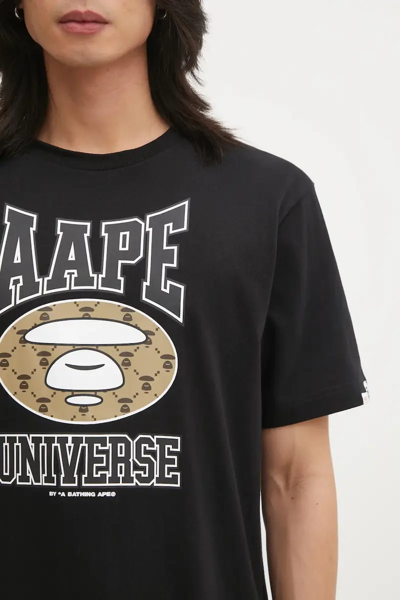 AAPE T-shirt Uomo Nero 3817013 miniatura 4