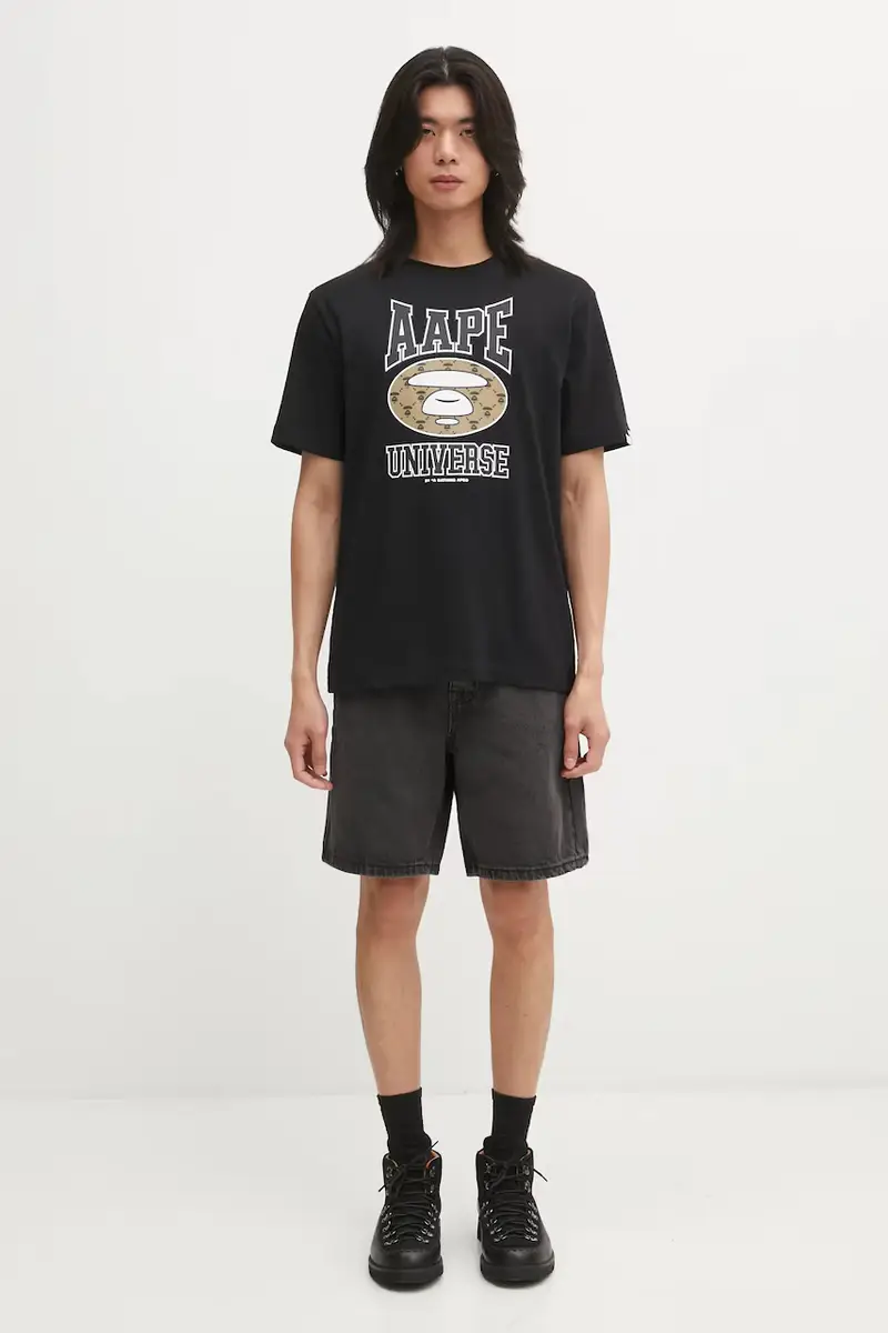 AAPE T-shirt Uomo Nero 3817013 miniatura 5